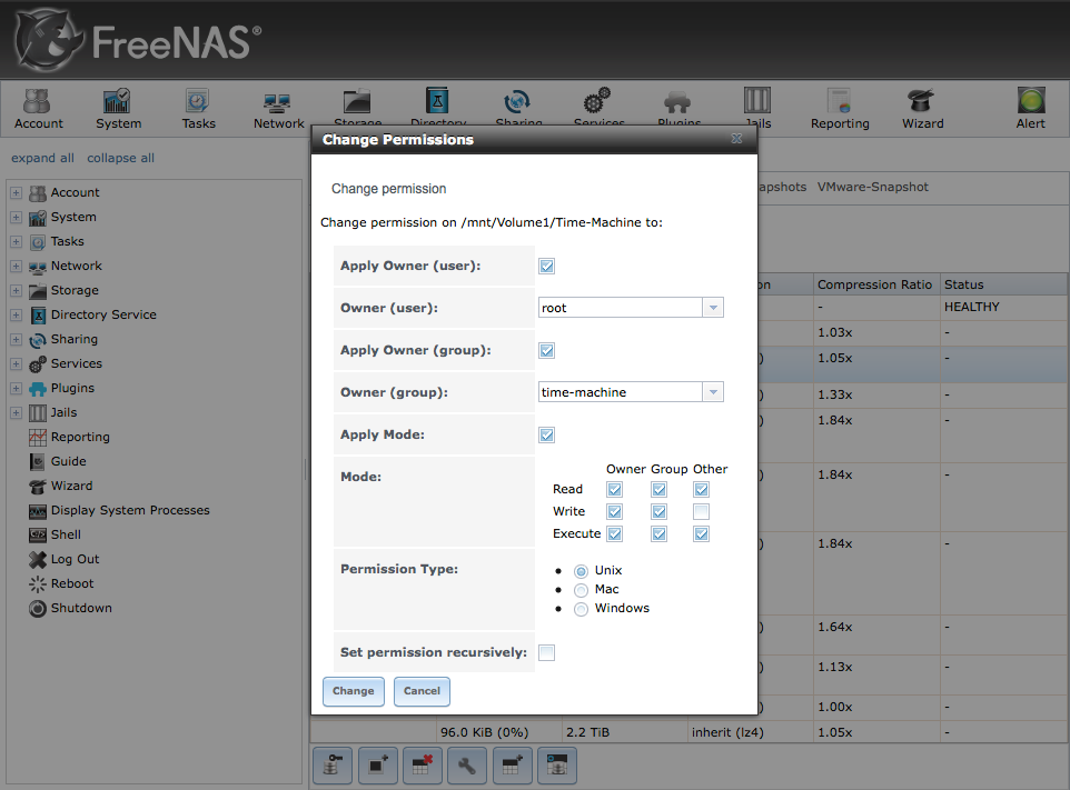 freenas cifs permissions